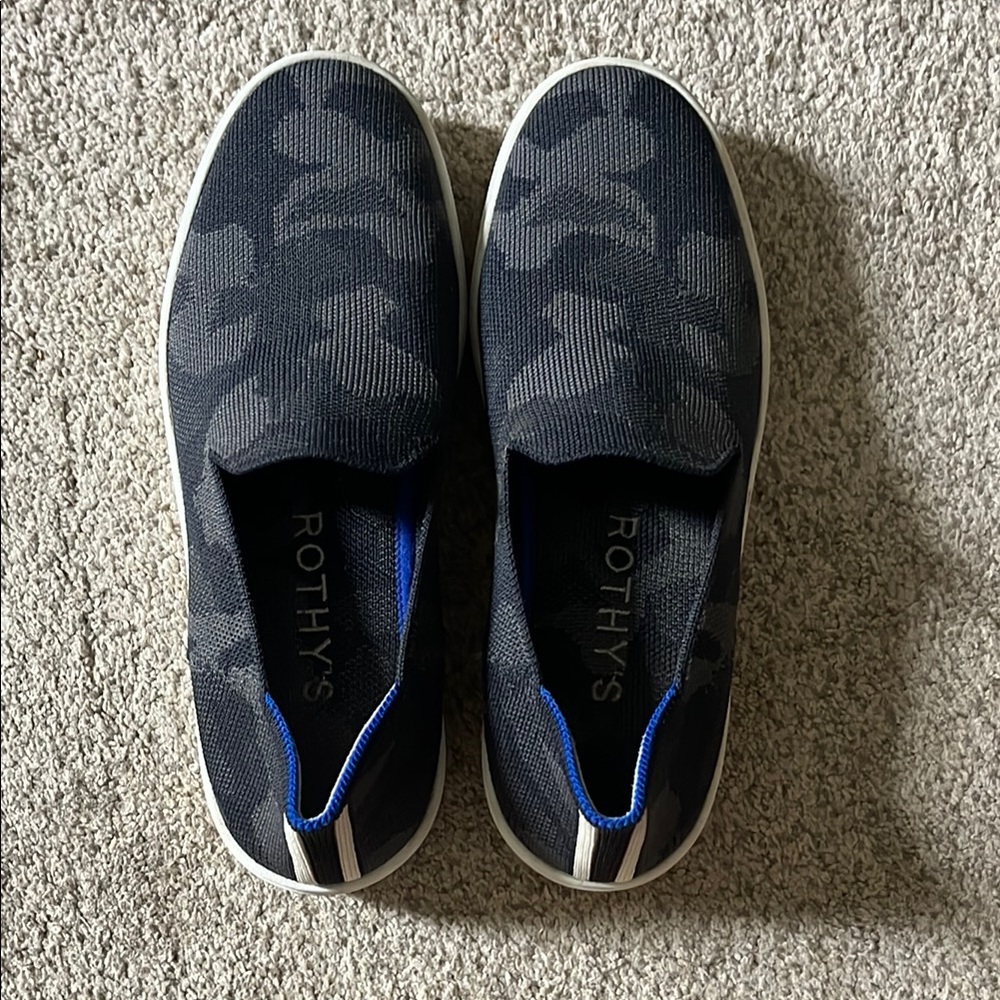 Rothy's Women Black Camo Slip-On